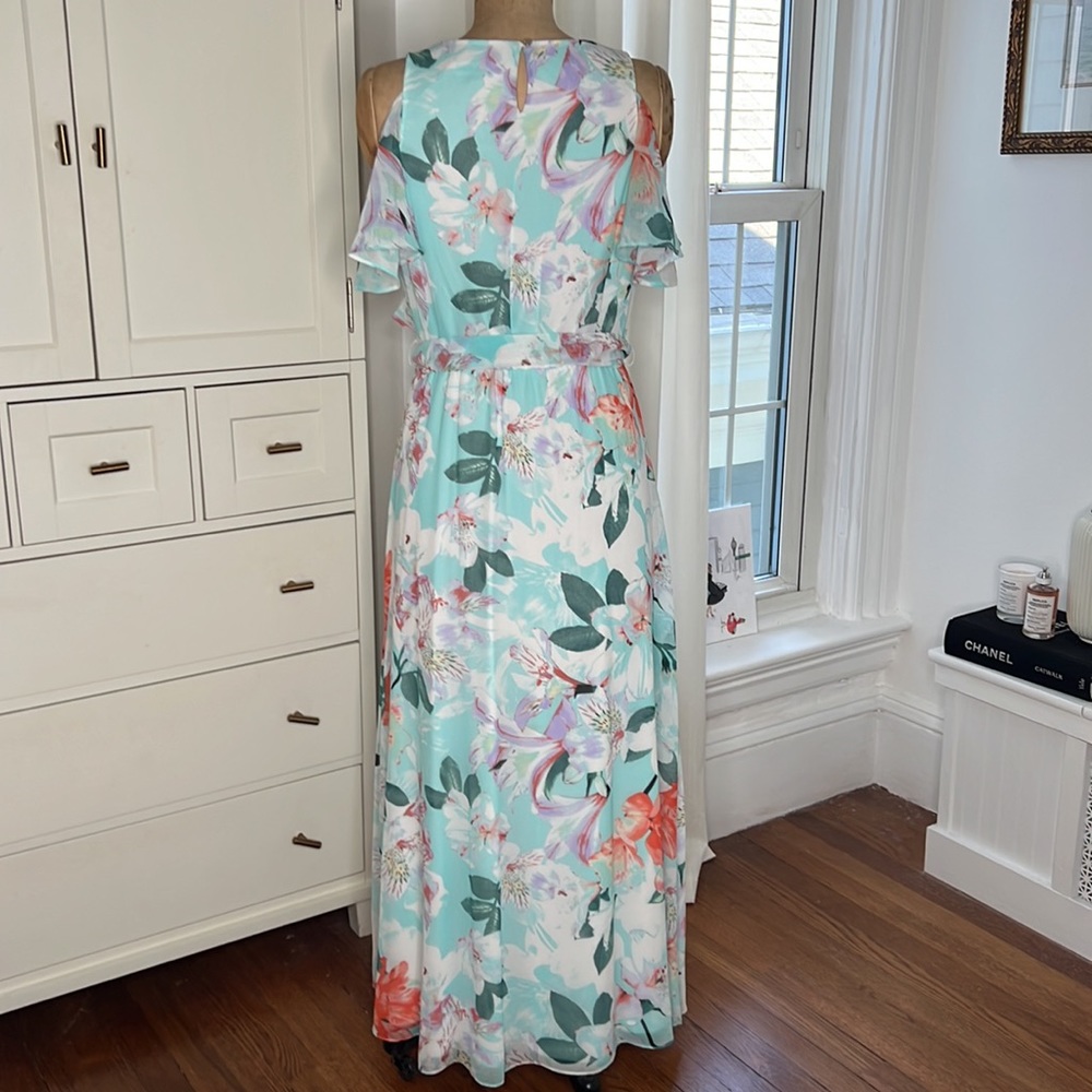 Calvin Klein Floral Maxi Dress Size 4 - Picture 4 of 8